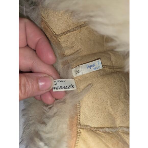 Vintage Dyed Tuscan Lamb Fur Hat and Scarf Bloomindale's Made in Italy - Picture 6 of 6